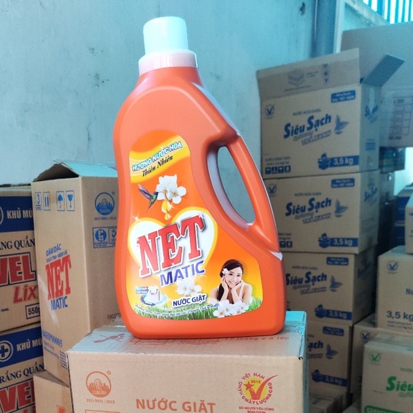 Nước giặt NET matic HƯƠNG NƯỚC HOA THIÊN NHIÊN 3.3kg