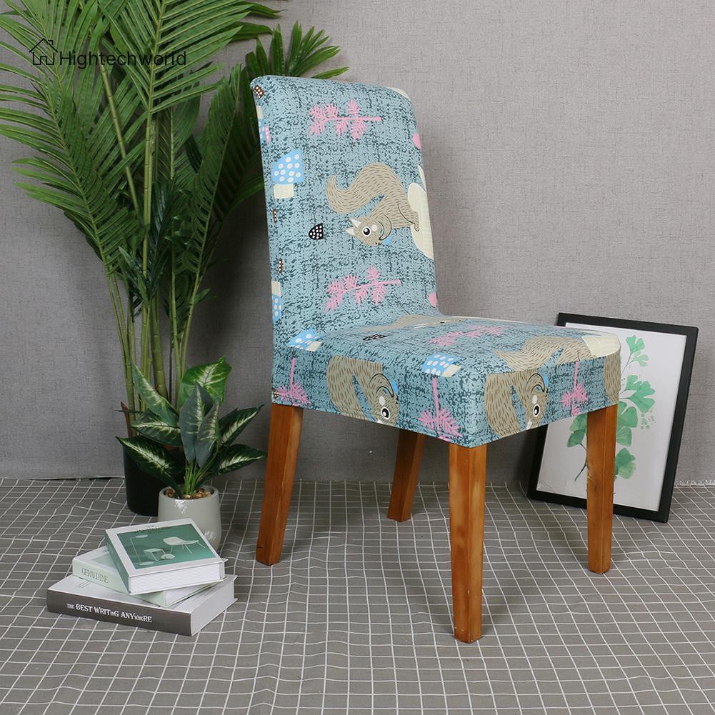 Hightechworld Squirrel Printing Stretch Chair Cover Restaurant Hotel Elastic Seat Covers