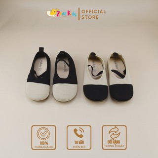 Giày Vải Phối Màu Cho Bé, Giày Búp Bê Vải, Giày Bệt Vải Phối 2 Màu Cực Xinh Cho Bé Từ 1-8 Tuổi Loại 1 Zonekids - B02