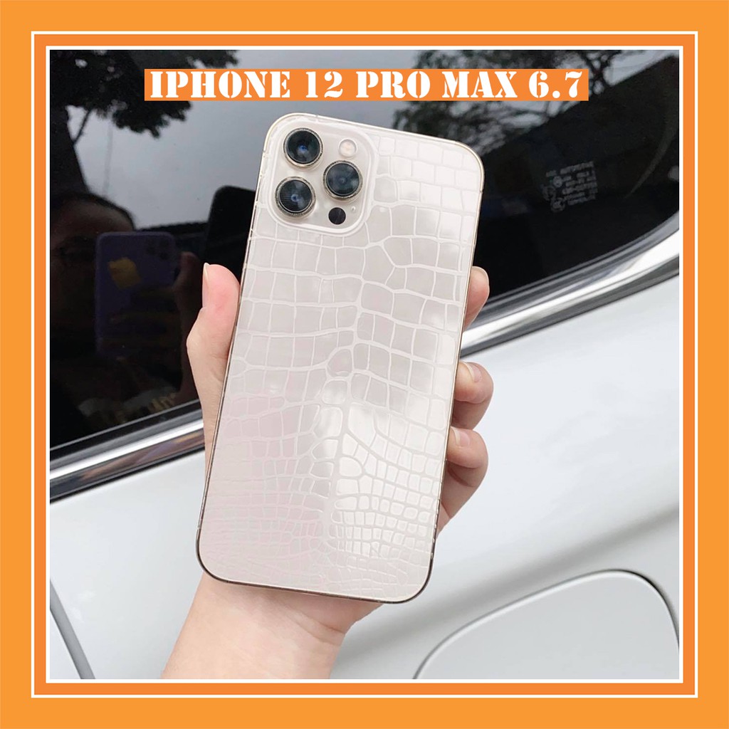 Miếng dán PPF Iphone 12 Pro Max vân cá sấu