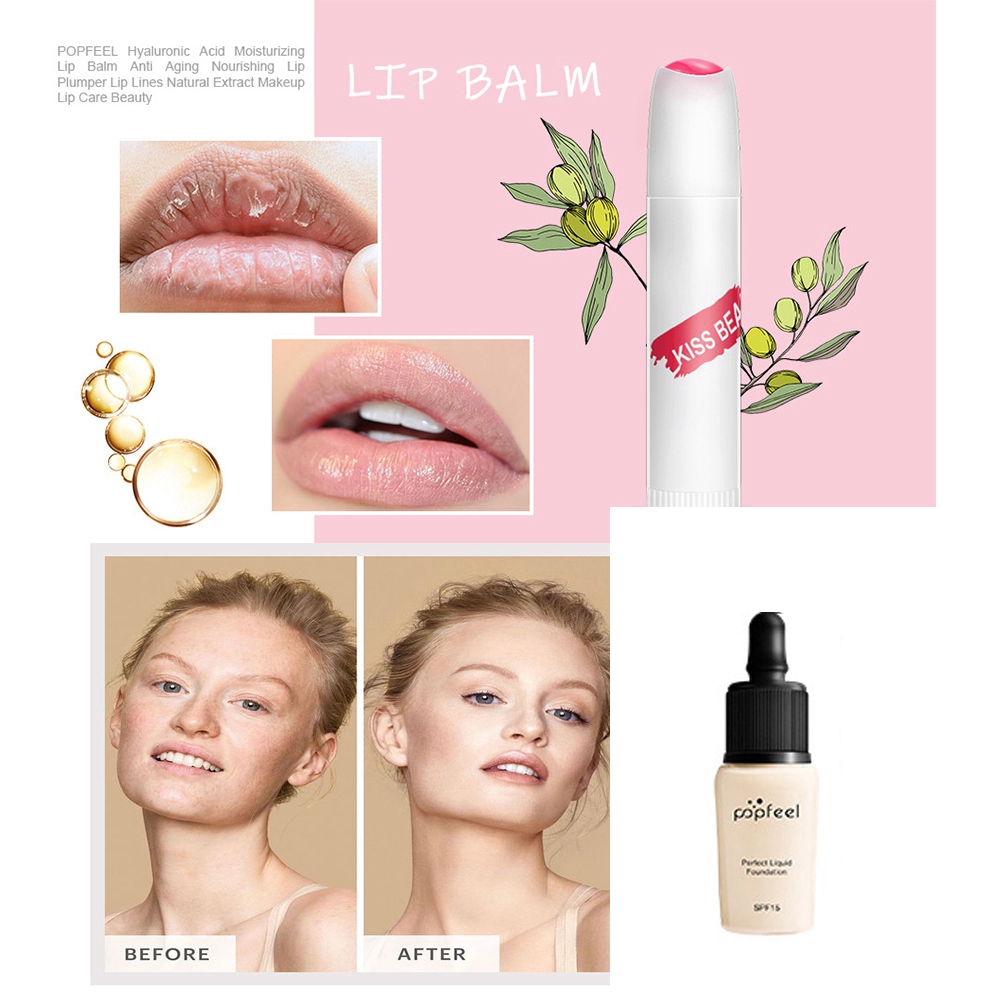 [Hàng mới về] Bộ Mỹ Phẩm Trang Điểm Popfeel Gồm Phấn Mắt / Son Môi / Bút Kẻ Lông Mày / Mút Trang Điểm Và Túi Đựng | BigBuy360 - bigbuy360.vn