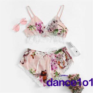 Set Đồ Ngủ 2 Mảnh Bằng Lụa Satin Cho Nữ
