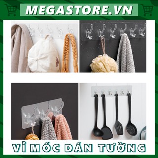 Vỉ Móc Dán Tường Trong Suốt Siêu Chắc Chắn Megastore