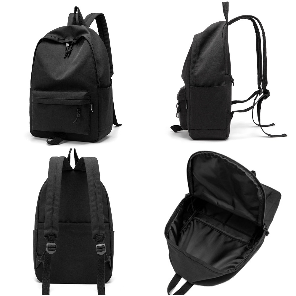 Balo Đi Học Nam Cao Cấp Basic ES 2023 Màu Đen Kiểu Dáng Đơn Giản