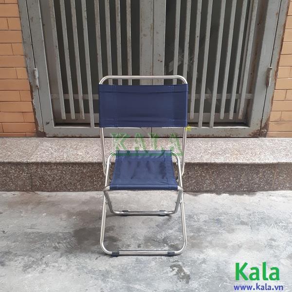 GHẾ XẾP INOX VẢI DÙ cho quán Trà Chanh, Cafe, vỉa hè, Câu Cá