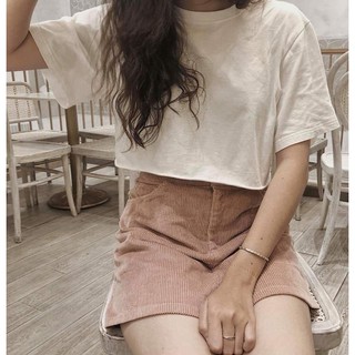 Áo thun croptop cổ tròn A210