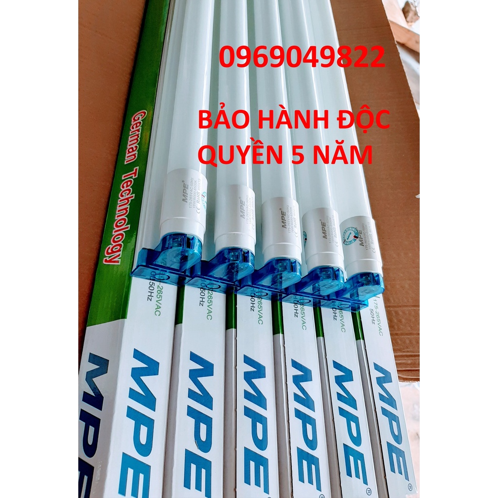 Combo 5 Bộ Bóng Đèn Led Tuýp 1m2 ( 1.2m ) MPE Chính Hãng
