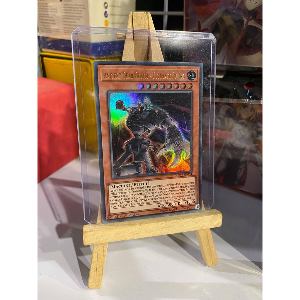 Lá bài thẻ bài Yugioh Ancient Gear Golem Ultimate Pound – Ultra Rare - Tặng bọc bài nhựa bảo quản