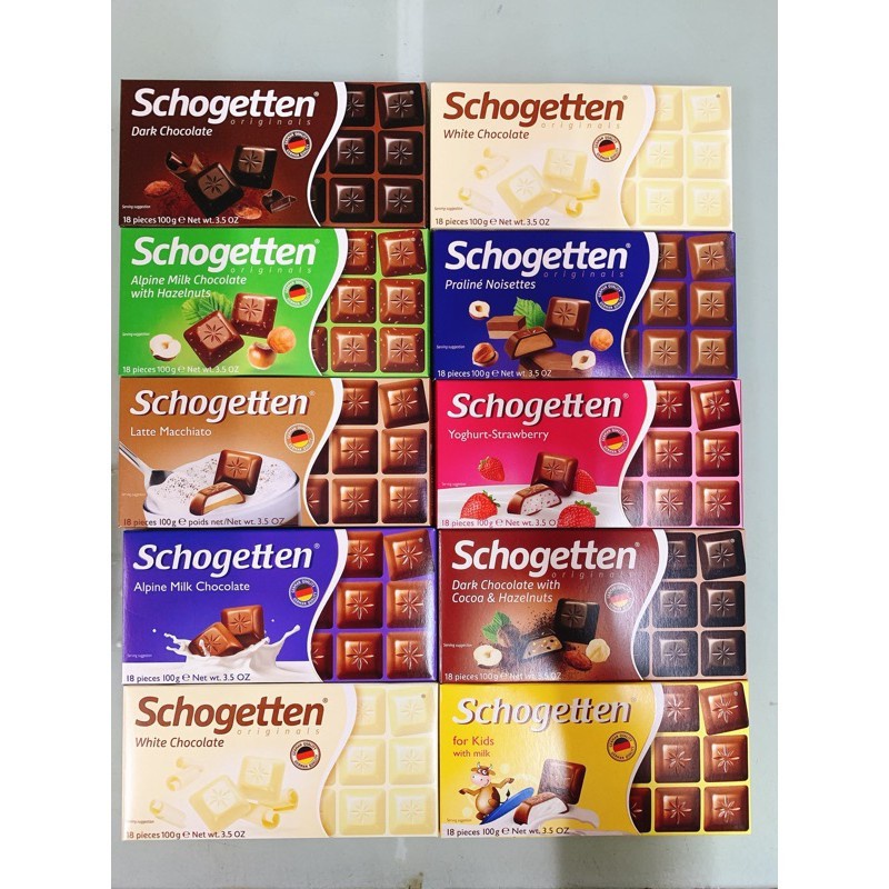 Socola thanh Schogetten Đức 100g