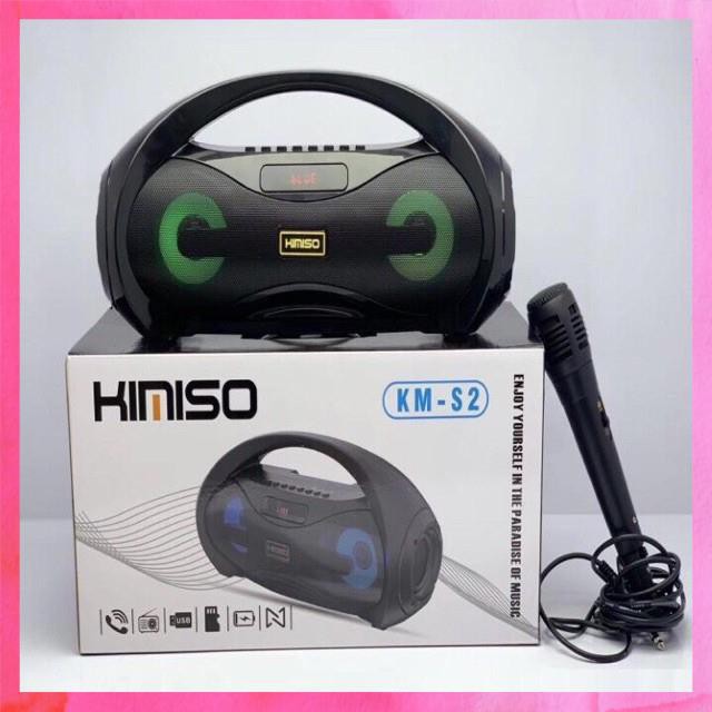 Loa karaoke bluetooth xách tay, loa karaoke Kimiso tặng kèm mic hát, dung lượng pin khủng