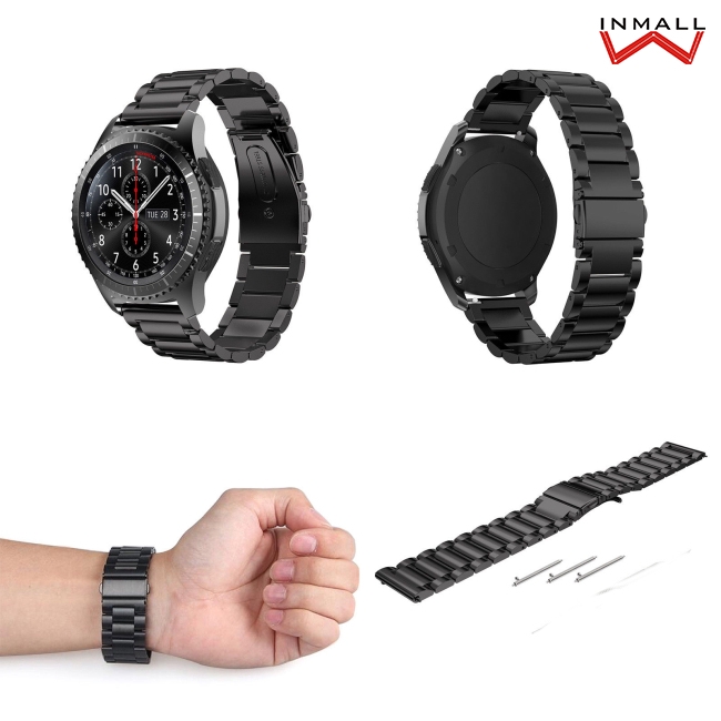 AD【Ready stock】Dây đeo thay thế bằng thép không gỉ 22mm cho đồng hồ Samsung Gear S3 Frontier / Gear S3 Classic