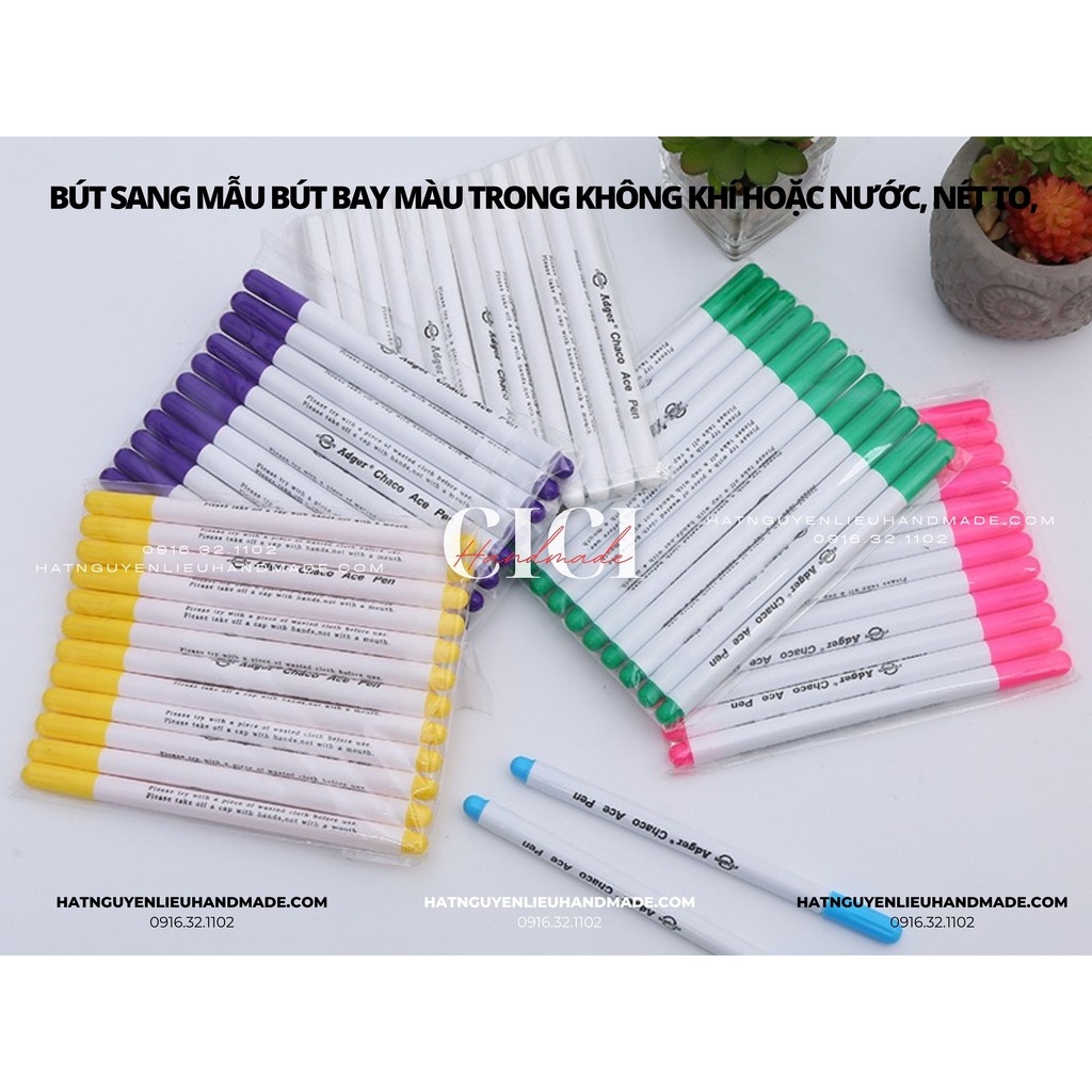 Bút sang mẫu bút bay màu trong không khí hoặc nước, nét to, rõ Cici Handmade chuyên hạt nguyên liệu đính kết thời trang