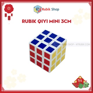 Rubik 3x3x3 rubik 3x3x3 qiyi mini 3cm stickerless không viền - ảnh sản phẩm 1