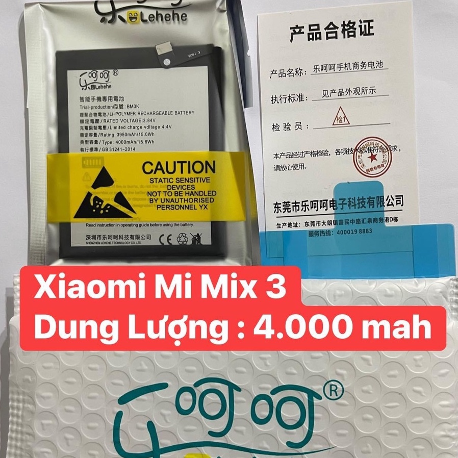 Pin Xiaomi Mi Mix 3 BM3K 4.000Mah Chính hãng lehehe