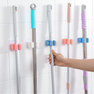 Móc dán tường kẹp giữ cây lau nhà , móc treo chổi chịu lực 6kg 1626