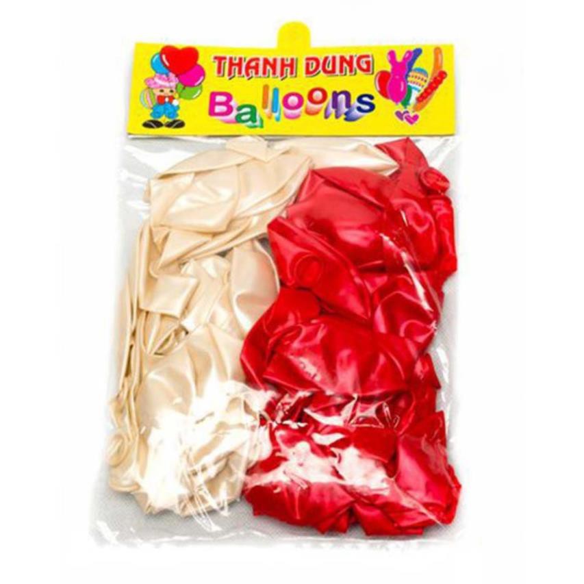 Túi bóng bay 50 quả hoặc 100 quả- Mix 2 màu - Bóng Nhũ dày dặn đẹp màu - Size 30cm (Bóng bay trang trí sinh nhật, cưới)