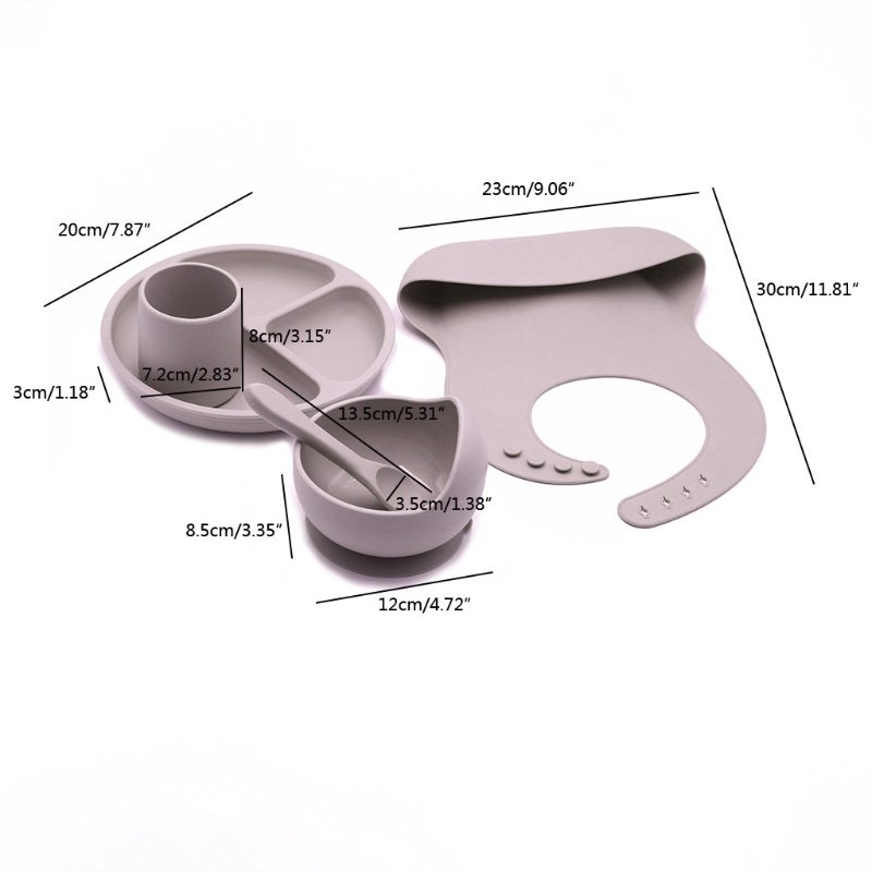 Bộ 5 Tô Muỗng Ăn Dặm Bằng Silicone Chất Lượng Cao Cho Bé