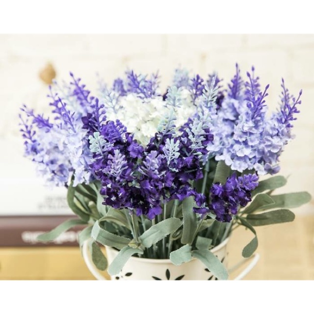 Chùm hoa lavender (oải hương) 10 nhánh đẹp như thật (Kh lưu ý có loại chỉ 5 nhánh)