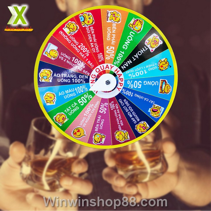 Bộ Vòng quay ăn nhậu happy và Xí ngầu uống bia tiếng Việt - Winz.vn