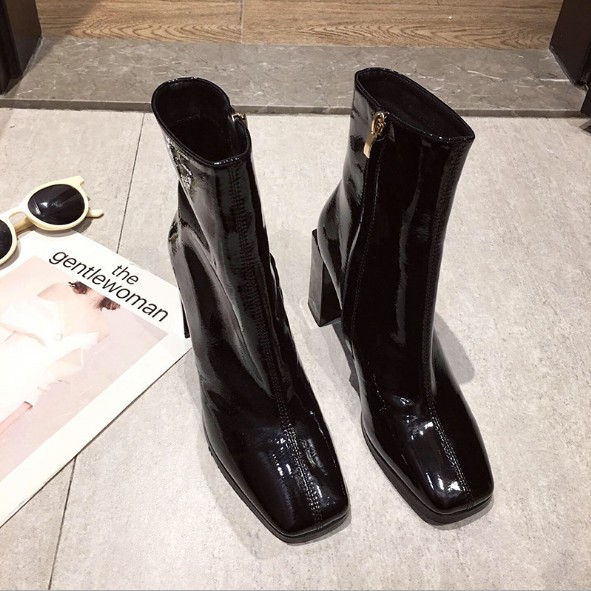 [Mã FASHIONGREEN15 giảm 10% tối đa 30k đơn từ 99k] [SẴN] Boots da bóng cao 7cm lên dáng cực xinh G040 | BigBuy360 - bigbuy360.vn
