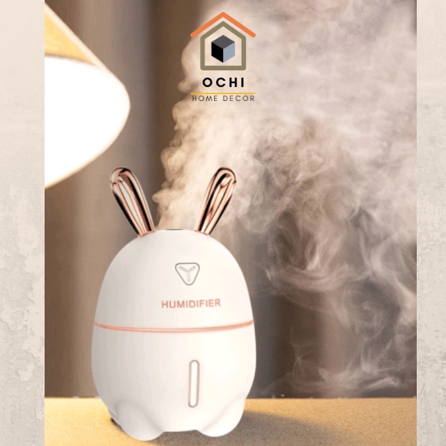 [SALE LỚN] Máy Khuếch Tán Tinh Dầu Humidifier, Máy Phun Sương Hơi Nước Tạo Độ Ẩm Để Bàn Có Đèn Led