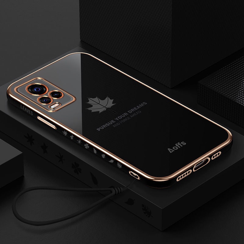 Ốp Điện Thoại Mềm Họa Tiết Lá Phong Cho Vivo Z1 Pro V20 V20se V21 4G 5G Y51 2020 Y15s 2021 Y21 Y33s Y21s V17 Y75 5G V11 X21S