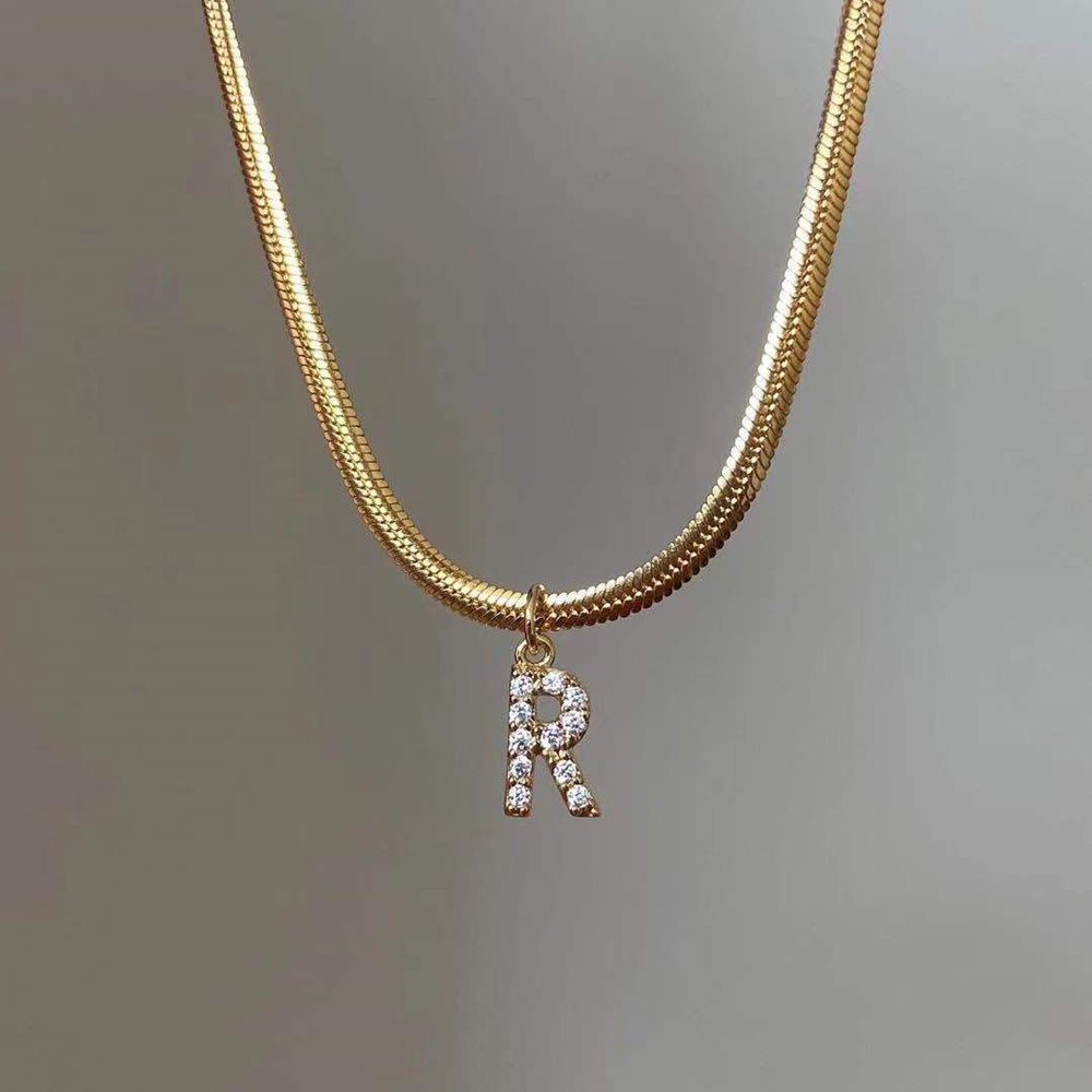 Vòng cổ Mặt Chữ Đính Đá Zircon Thời Trang Cho Nam Và Nữ