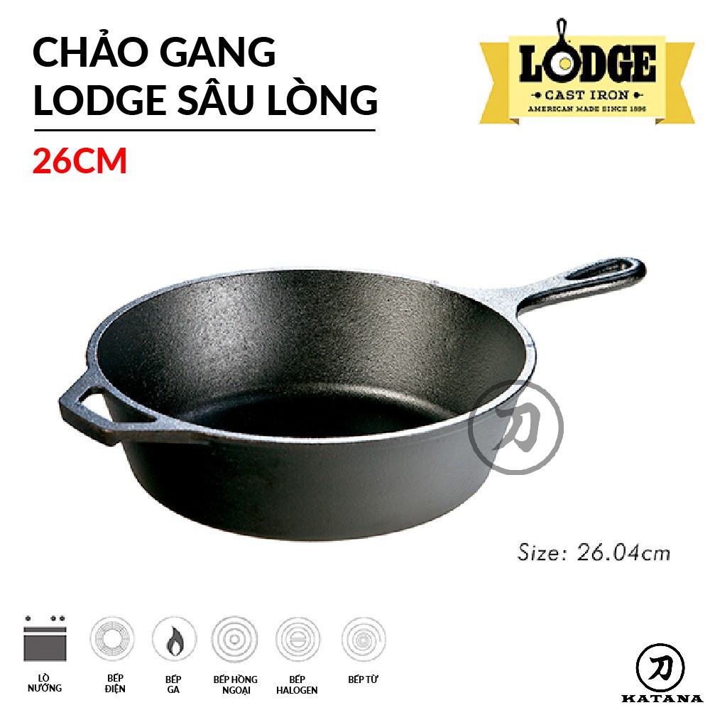 Lodge - Chảo gang sâu lòng - 26.04cm