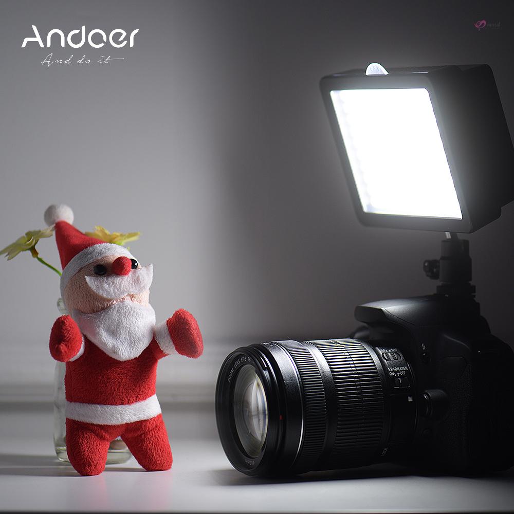 Đèn led 160 bóng ANDOER 5600K siêu sáng có công tắc điều chỉnh độ sáng 3 bộ lọc màu sắc cho máy ảnh DSLR