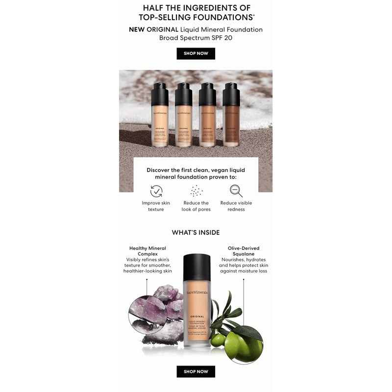 bareMinerals - Kem Nền bareMinerals Original Liquid Mineral Foundation SPF 20 30ml