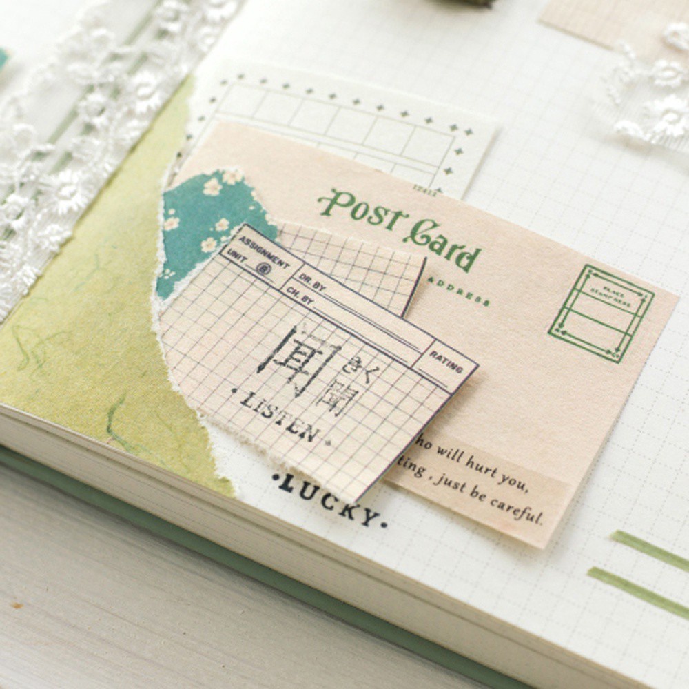 60 tờ giấy ghi nhớ retro vintage sáng tạo DIY