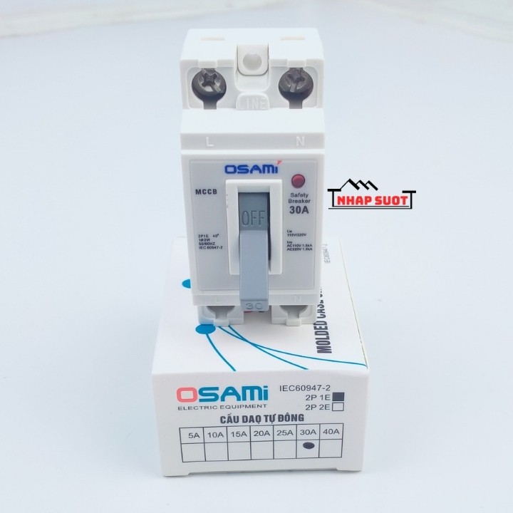 Aptomat CB Cóc Át Khối OSAMi 15A 20A 30A - Có Đèn Báo