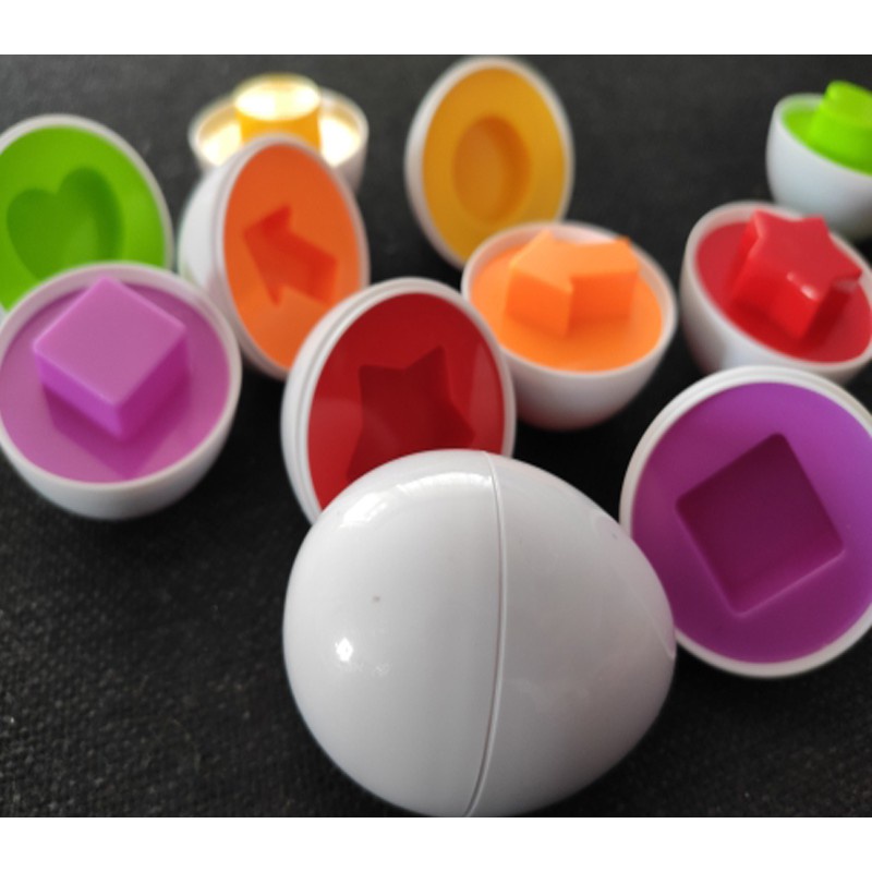 Set 6 trứng đồ chơi học toán 3D thông minh dành cho bé