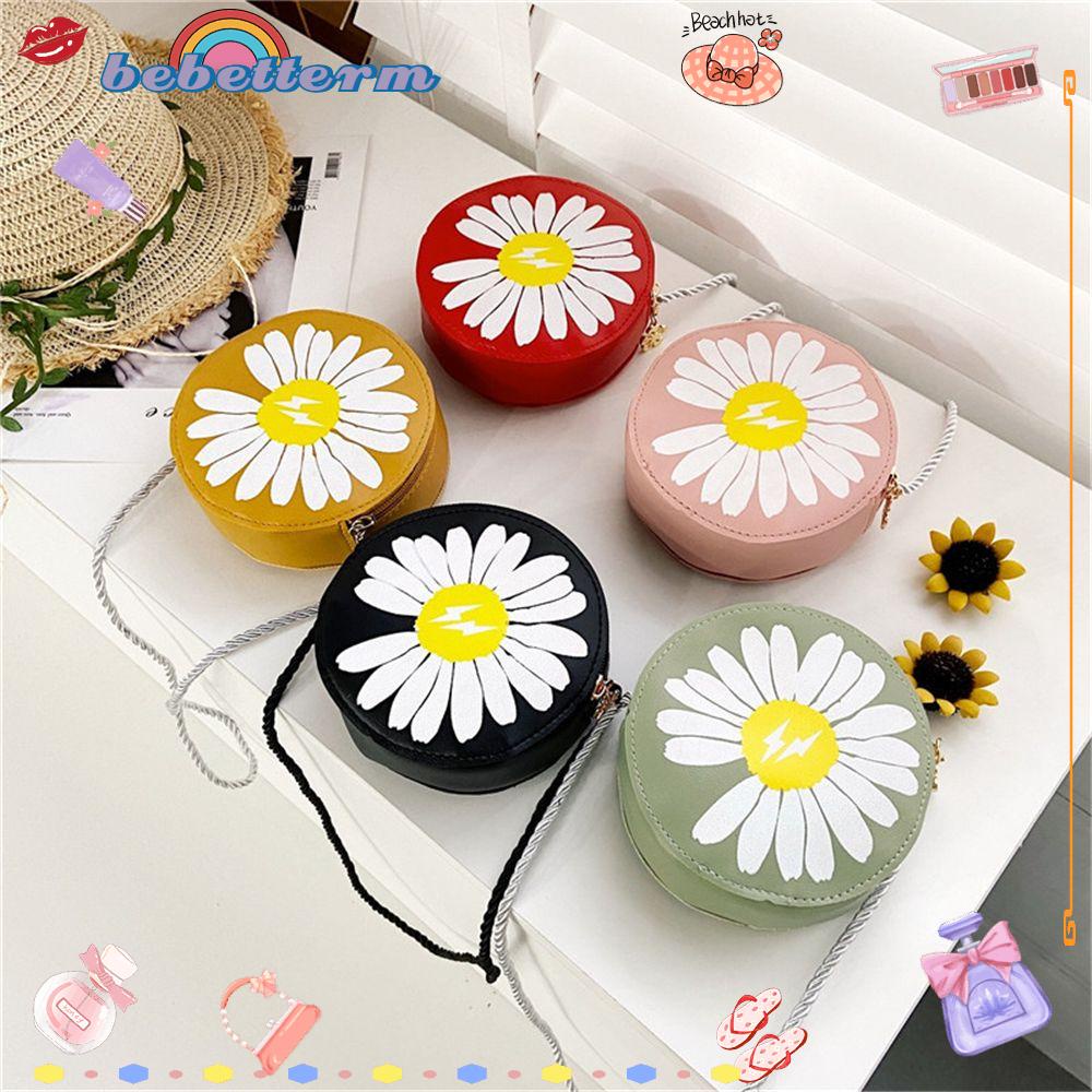 Túi đeo chéo mini họa tiết hoa cúc dễ thương cho bé gái