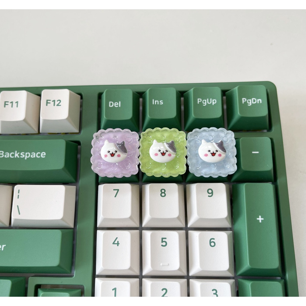 Keycap Lẻ Mèo Bánh Quy Mẫu Mới Phím Lẻ R4 PBT ABS