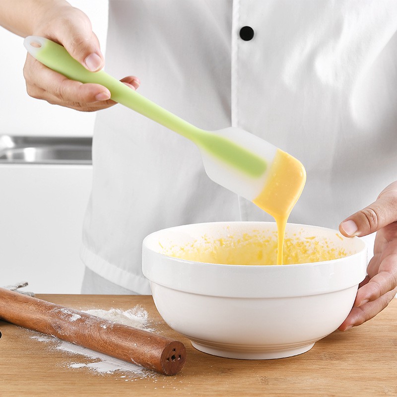 ▬﹊Được FDA tích hợp thìa silicone trong suốt dao bơ lớn, vật dụng làm bánh DIY cụ