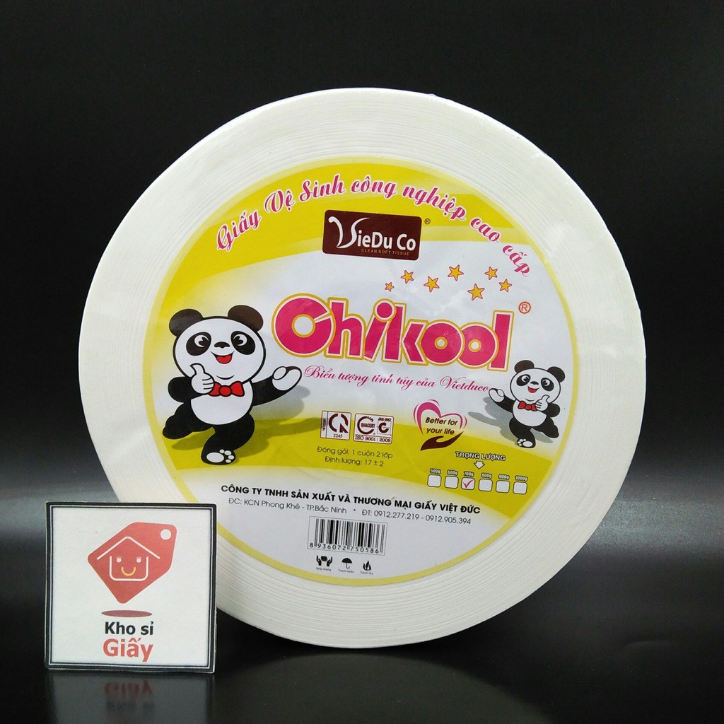 Combo 10 giấy cuộn công nghiệp 700g Chikool - Giấy vệ sinh Chikool