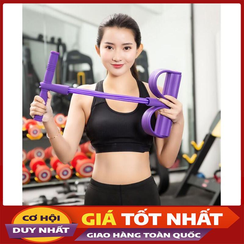 Dây Kéo Đàn Hồi 4 Ống Cao Su Tập Thể Dục, Tập Gym Tại Nhà Đa Năng -Violet_Store