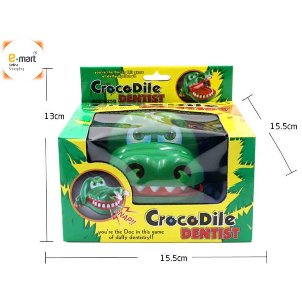 Bộ trò chơi khám răng cá sấu OEM Xanh