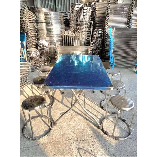 Bộ bàn ghế inox quán ăn hàng đẹp chất lượng cao