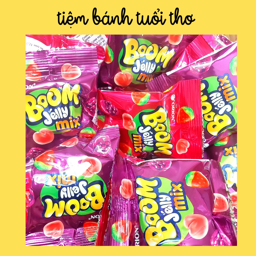 Kẹo Dẻo Trái Cây Orion Boom Jelly vị Đào, Nho, Dâu 55G