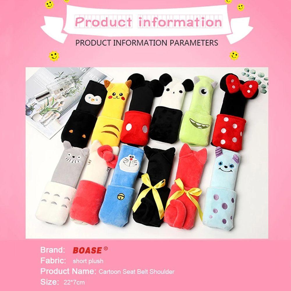 Vỏ Bọc Dây Đai An Toàn Xe Hơi Họa Tiết Chuột Mickey / Pikachu Dễ Thương Cho Bé Gái