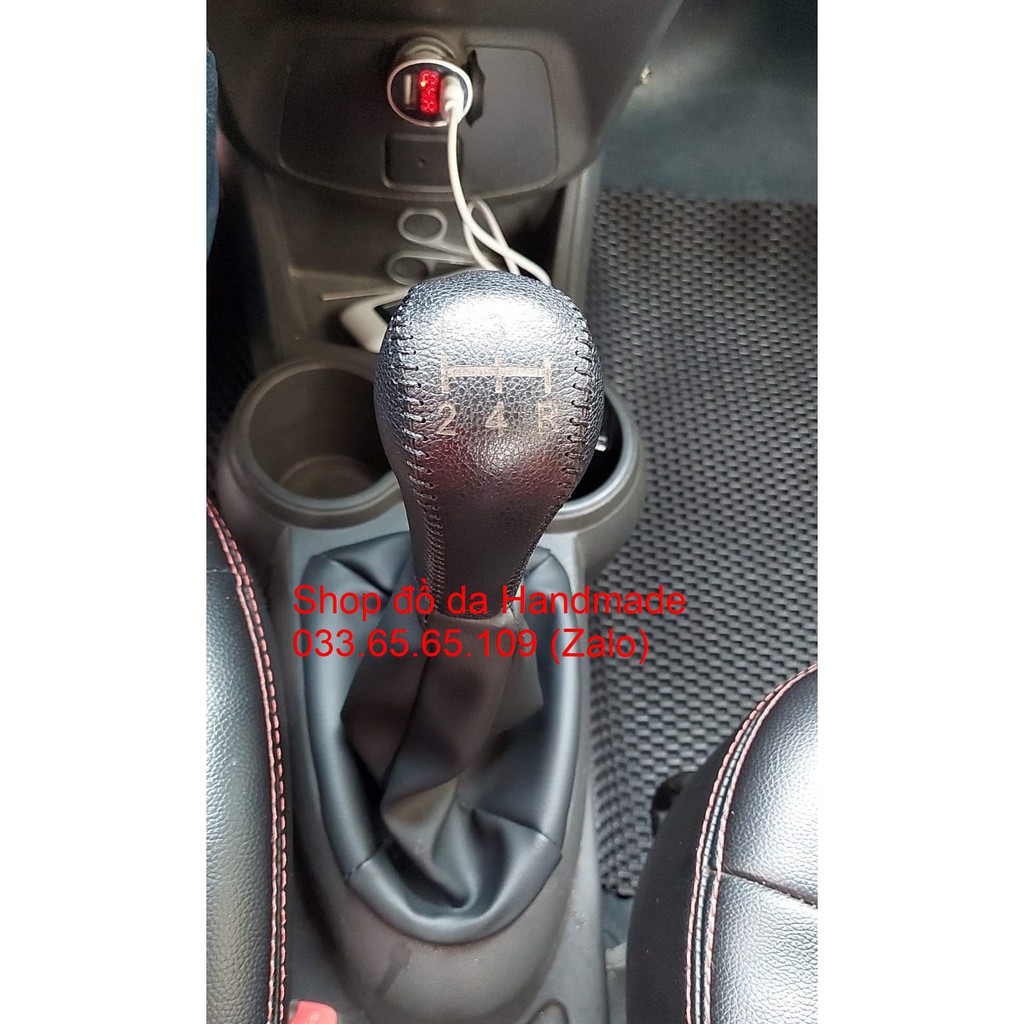 Bao da cần số xe chevrolet captiva số sàn bằng da bò, bảo hành 12 tháng