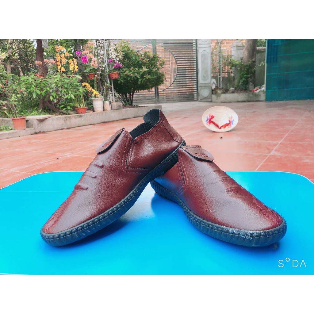 [xả kho] Giày Lười Nam 3 vạch nâu, đen lẻ size 39 sp1