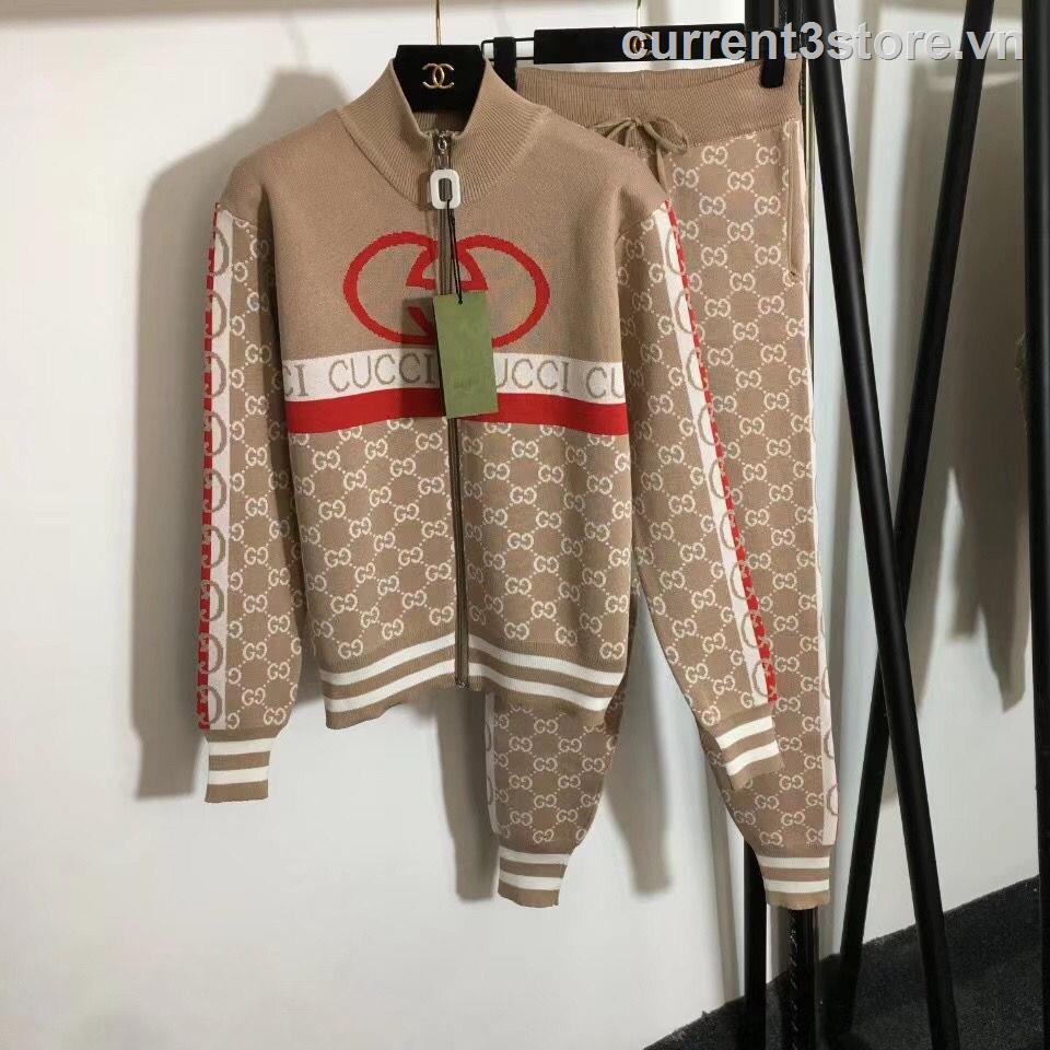 Suit GUCCI!Hàng Có Sẵn! Áo Sweater Cotton Dáng Rộng Cho Nam