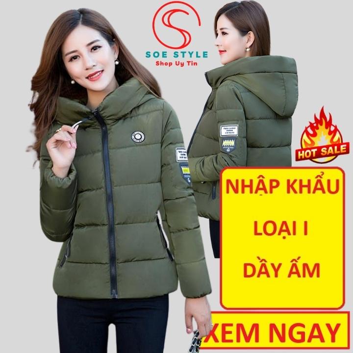 Áo Phao Nữ Dáng Ngắn Hàn Quốc Cao Cấp - Dầy Ấm Có Mũ - Áo khoác màu dông chống rét Nhập Khẩu Có 5 Màu