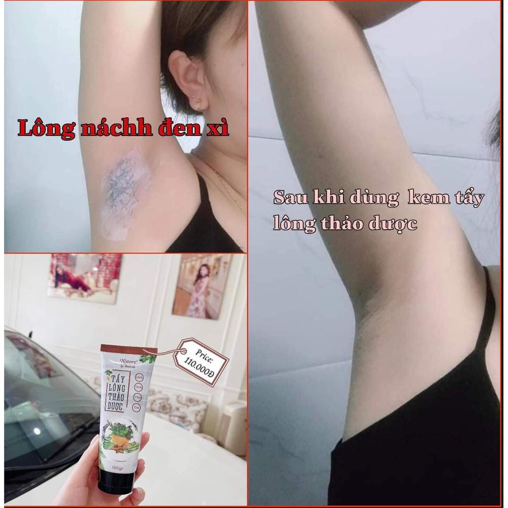 Kem tẩy lông thảo dược Nstore dành cho da nhạy cảm (tẩy sạch lông nách , lông tay, chân, bikini)