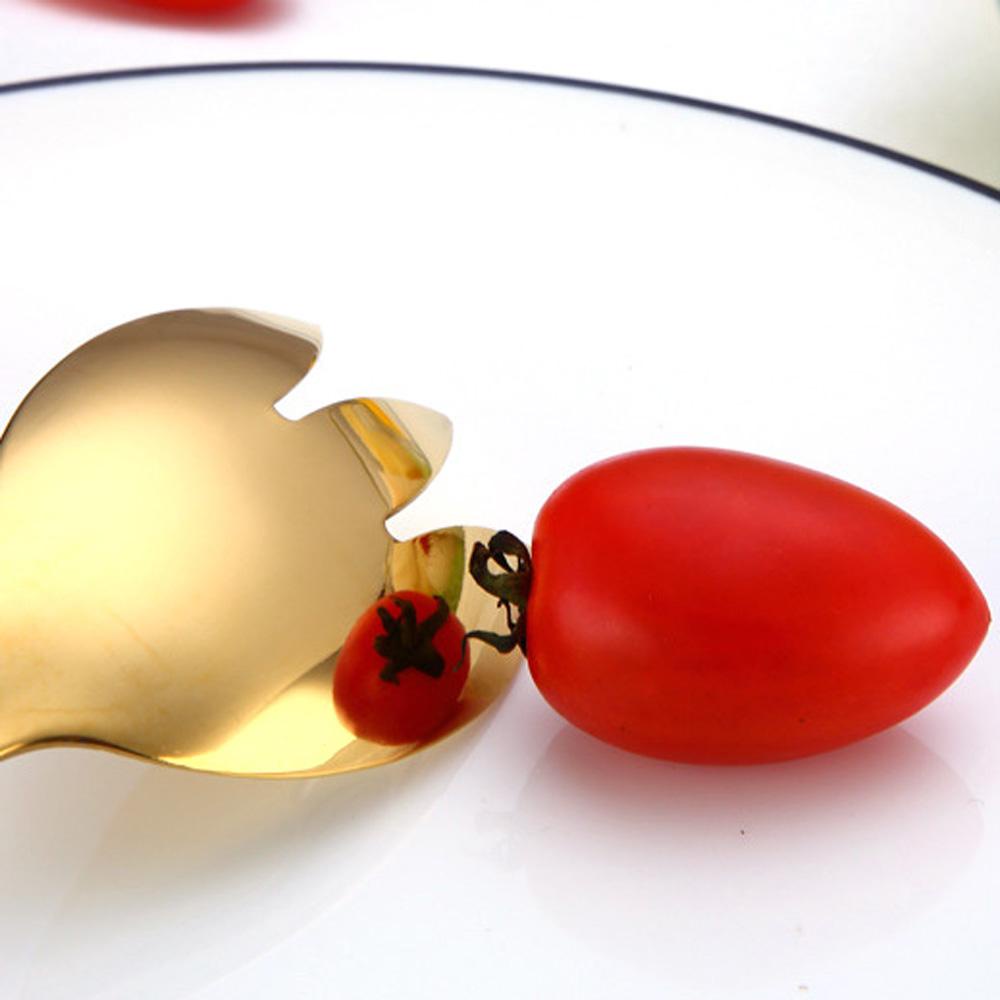 YIYU Bộ Muỗng / Nĩa Bằng Thép Không Gỉ Thiết Kế Độc Đáo Tiện Dụng