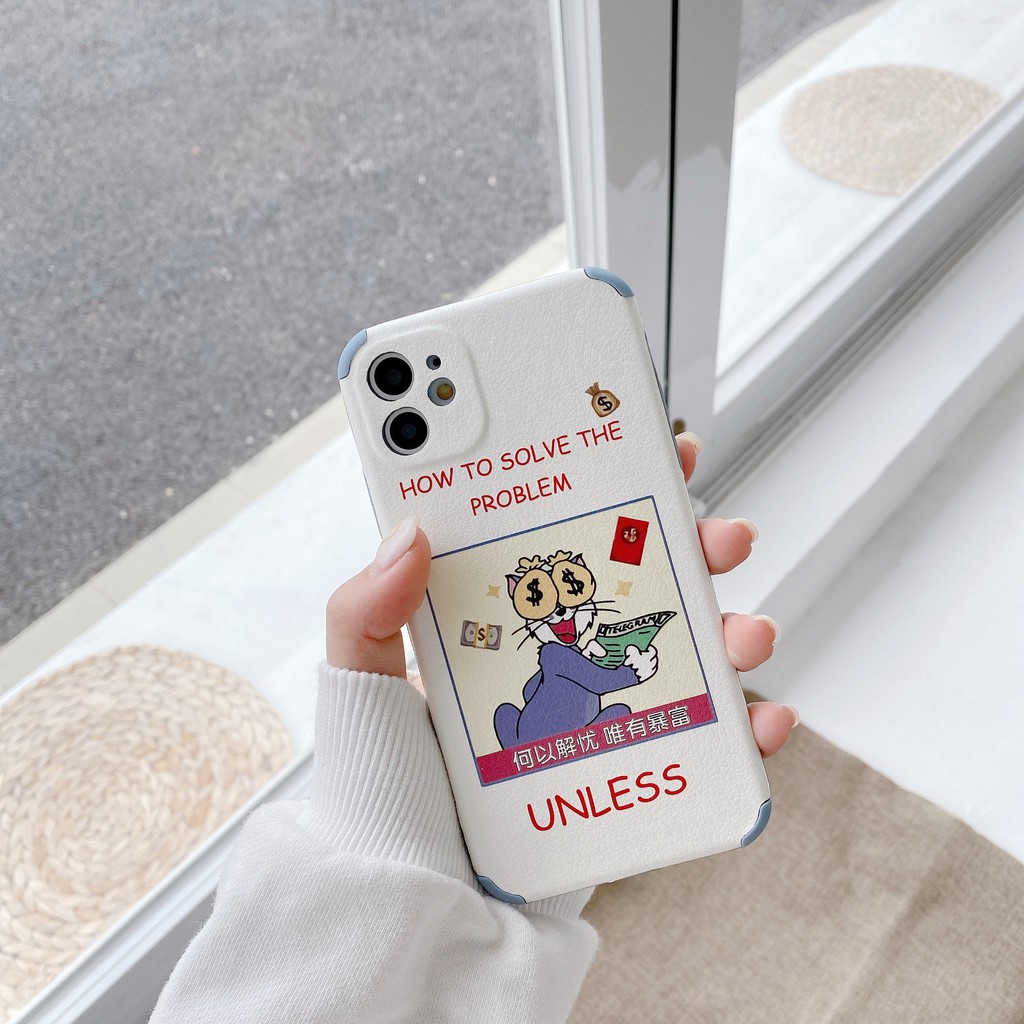 Cute cat and mouse mobile phone case is suitable for iphone12 mobile phone case lamb skin vitality mouse rich cat all-inclusive mobile phone case iphone11 mobile phone case soft case xr fine hole four corners anti-fall mobile phone