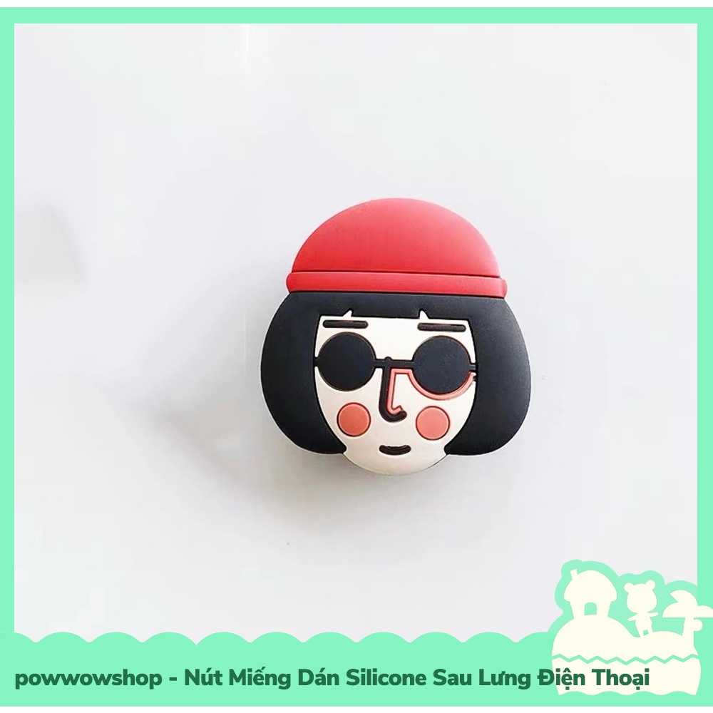 [Sẵn VN - Hỏa Tốc] Phụ Kiện Nút Dẻo Silicone Dán Mặt Sau Tạo Tay Vịn Cho Điện Thoại Nhiều Mẫu